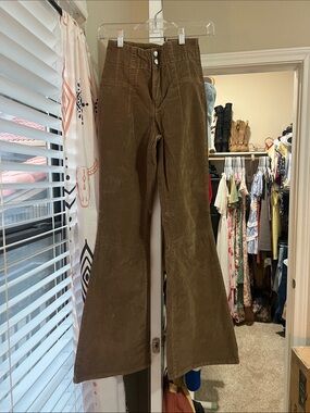 No Boundaries Brown Corduroy Flare Jeans